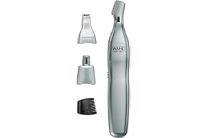 Wahl Tondeuse nez pour homme, pour sourcils, décolleté, nez et oreilles, coupe précise avec têtes interchangeables, batterie incluse – Modèle 5545-400