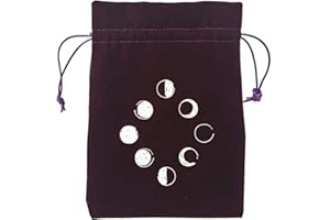 GREATIDEAL Tarot Card Aufbewahrungstasche, Dickes Samt Brettspiel Kordelzug Tasche Leichte Oracle Card Stickerei Aufbewahrungstasche Für Tarot Enthusiasten Psychologische Berater Magier (13x18cm)