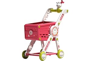 Luwecf Carro Compra Juguete para Niños y Niñito Muñecas Diversión Carretilla Juguete con Accesorio de Juego