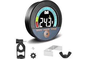 diymore Batteriewächter 12V 24V 36V 48V 60V 72V 84V, IP67 Wasserdichtes Batteriekapazitätsmonitor DC 7-100V für Lithium-, Lithium-Eisen- und Blei-Säure-Batterien, mit Summeralarm für Golfwagen, Autos