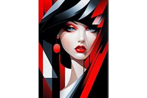 MAXBYE Dame Vintage Diamond Painting Adulte, 5D DIY Peinture Diamant Complet Set, Diamond Moderne Art Dessin Peinture Kit, Diamond Painting Créatifs pour Décoration Murale Maison 30x40cm