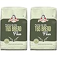 JOSEF MARC Farine De Ble T65 Bread Flour, 4 LBS (1.8kg) - Unbleached & High Protein Flour, All Purpose Bread Flour, Strong Bread Flour (Pack of 2)