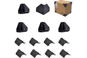 YouU 50 pezzi Protezioni angolari in plastica Nero 50 pezzi Angolare in plastica per Reggetta imballaggio V paraspigoli per Scatole di Cartone