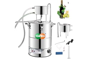 YUEWO 38L/10Gal Distillatore oli essenziali,Alambicco distillatore,Alambicco oil essenziali per whisky,acqua