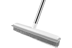 Luazvilkpsar Gummibesen, Besen Gummiborsten, 2 in 1Bodenabzieher, Schrubber mit Wasserabziehkante, Bodenbürste, Haushaltsbesen, Wunderbesen, Teppichbesen, für Parkett, Steinböden Sowie Teppich