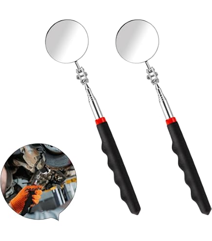 Recogedor Magnético Telescópico 7,2kg (16lb) Con Espejo De Inspección – Imán Y Espejo Ajustable 360° Para Mecánicos, Búsqueda De Tornillos Y Rescate De Objetos