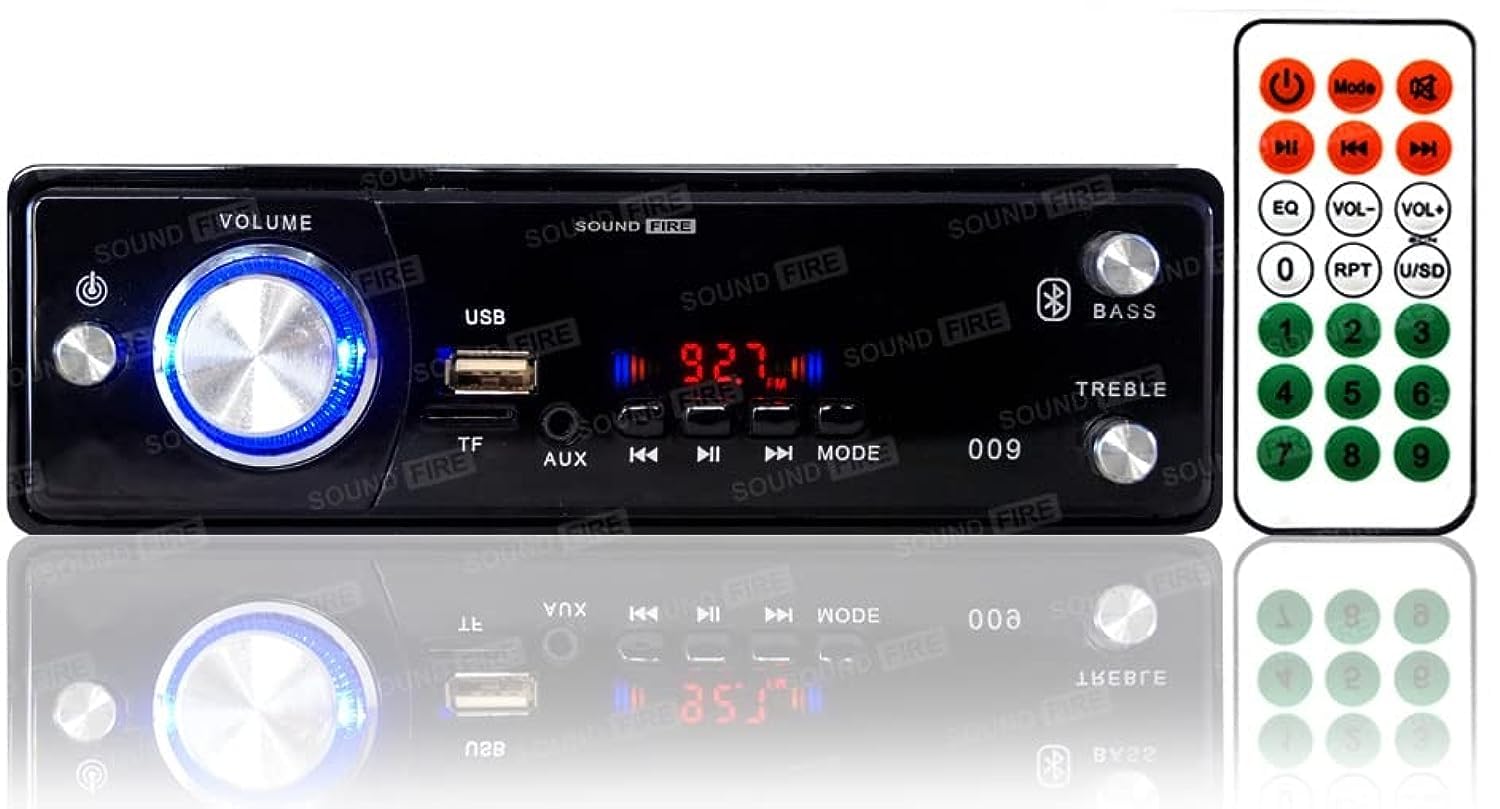 SOUNDFIRE Car FM/USB/SD/AUX/Bluetooth MP3 Player (Black)