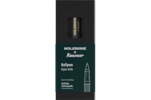 Moleskine x Kaweco Bolígrafo Recargable de Plástico ABS para Escribir y Tomar Notas, Recarga de 1.0 mm con Tinta Azul Incluida, Verde