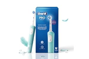 Oral-B Vitality Pro Rechargeable Electric Toothbrush for Adults | 3 Brushing Modes: Daily, Sensitive & Sensitive+ | 2-Min Timer with Quadpacer | IPX7 Waterproof | 2 Year Warranty | Round Brush Head (Mint Green)
