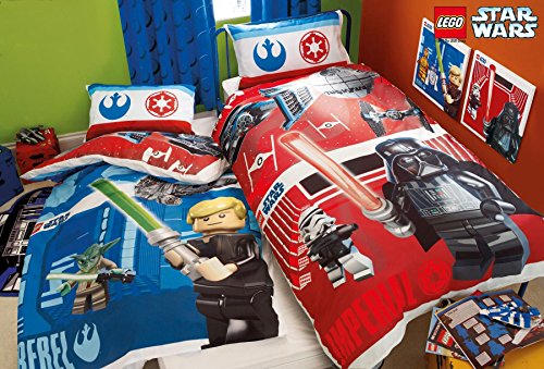 Lego-Star-Wars-Kampf-Einzel-Bettwsche-Polybaumwolle-Bettwschegarnitur-Reversible-Panel