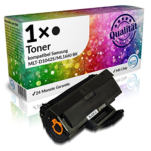 N.T.T.® 1x Toner Kartusche / kompatibel zu Samsung MLT-D1042 / ML-1660 ML1660 BK Black / Schwarz - N.T.T. Premium Reihe
