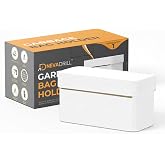 NEVADRILL Garbage Bag Holder For Dustbin Bags, Garbage Bag Roll Dispenser With Self Adhesive Wall Mount, No Drill Installatio