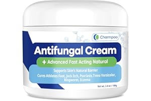 CHARMPOO Antifungal Cream, Anti Fungal Skin Cream, Ringworm Cream for Adults, Treatment for Jock Itch, Eczema, Tinea Versicolor, Athletes Foot 3.4 oz