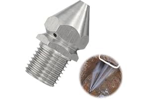 XCSJ Rohrreinigungsdüse Kanalisation Jetter Düse zum Ausbohren von Abwasserrohren,Reinigungsdüse für Hochdruckreiniger Düse, 1/4 Außengewinde, Hochdruckreiniger Reinigungsdüse Zubehör (Silber)