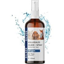 BMUT 1 x 100 ml spray d'argento colloidale per animali domestici ...