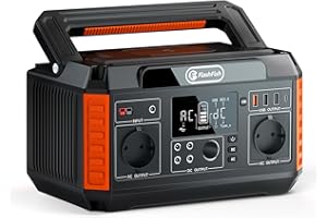 FF FlashFish P60 Generateur Electrique Portable 560W Surge 1100W,Station Electrique 520Wh,Haute Capacité Batterie Solaire 140400mAh, Alimentation de Secours pour Extérieur, Camping-cars,Domestique