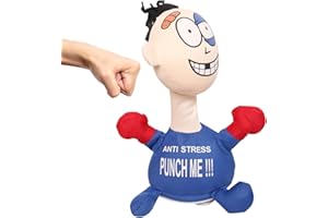 BAINUAI Punch Me - Poupée en Tissu - en Peluche Douce - Jouet Anti-Stress Après Avoir été Battu - Idéale pour Soulager Le Stress, la Colère, Les Farces