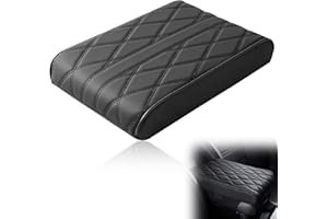QYRDBGY Central Armrest Cushion, Leather Car Armrest Box Pad, Armrest Pad, Car Armrest Pad, Leather Armrest Cover for Vehicles, Armrest (Black)