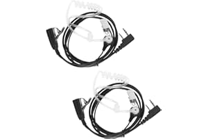 hommova 2 Pcs Walkie Talkie Earpiece, Walkie Talkie Earpiece with Mic for Retevis Baofeng Kenwood 2-Pin