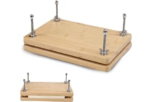 MerwDeeyt Wooden Book Binding Kits Wood Book Press with 4Pcs Screws Wooden Binding Press Books Tools Portable Bindings Machine for Home Office Bookbindings-1 Binding Layer