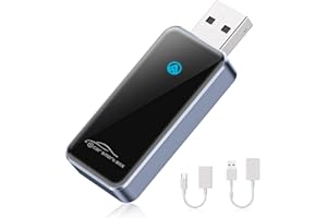 COOLFELL Android Auto Wireless Adapter UK for Factory Wired Android Auto Car, Converts Wired to Wireless Android Auto, Plug & Play 2024 Wireless Control Dongle Fit for Cars from 2017 & for Android 11+