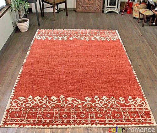 Persian Sanderson Wool Rug Handmade Traditional Contemporary Style Wool Rug &amp; Carpet (8x10, Red)