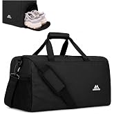 57L Sports Bag with Compartment for Shoes and Wet Clothes | Water Repellent Sports Bag for Men and Women, Travel Duffel Bag f