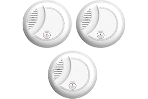 CLOUREE Détecteur de fumée, détecteur d’Incendie avec capteur photoélectrique, Smoke Detector, Fire Alarm Sensor, certifié en 14604 (437-3PCS)