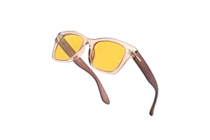Myiaur Lunettes Conduite de Nuit Polarisée pour Femme – Design Rétro Élégant, Protection UV400, Lunette Jaune Réduisent L'éblouissement