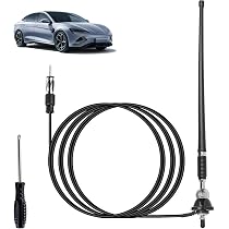 RED WOLF Antenna Marina A Gomma 40cm - FM/AM Stabile Per Barca, ATV, Camper - Base Girevole 180° - 5