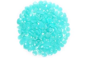 OUNONA 200 st¨¹cke Leuchtsteine. leuchtende Kiesel Fluoreszierende Steine f¨¹r Aquarium Ggarten Hof Dekorationen (blau)