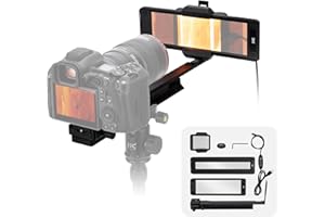 JJC Film Digitalisierungs Adapter mit verstellbarem Stab & LED Licht Set 35mm Negativfilm & Dia in Digitale JPEG umwandeln, 35mm Negativfilm Adapter für Canon Sony Nikon Makro Objektiv