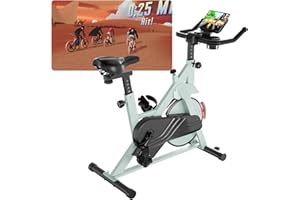 COPANT Bicicleta estática Bicicleta estática doméstica profesional con 32 niveles de resistencia Bicicleta de interior con aplicación para control de datos Bicicleta estática doméstica con pantalla LCD