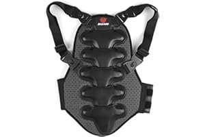 HUIOP Paraschiena per Motocicletta Protezione Spessa Staccabile in Eva Cuscino per Schienale per Motociclismo Mountain Bike Pattinaggio Sci,Protezione per la Schiena