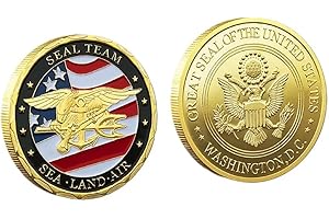 YIQILAFADA Pièce de défi de l'US Navy Seal Team Mer, Terre, Air