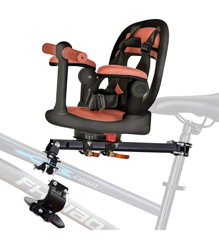 Auvstar Siège Enfant Avant Pour Vélo – Selle Sécurisée Avec Harnais, Repose-pieds Pliables, Fixation Rapide – Pour VTT, Ville, Pliant – Enfants 1 à 6 Ans
