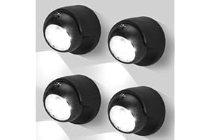 KINBERRY Motion Sensor PIR Light, 4PCS Outdoor Motion Sensor LED Spotlight Weatherproof LED Security Light with Motion Sensor, Battery Operated PIR Sensor Security Light for Stair Hallway Garage Entrance