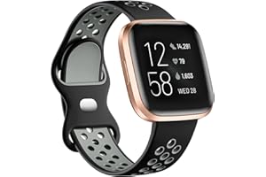 Dirrelo Cinturino Compatibile con Fitbit Versa 2 Cinturino/Fitbit Versa Lite Cinturino/Fitbit Versa Cinturino, Doppio Colore Silicone Sportivi Traspirante Impermeabile Cinturino per Donne Uomini