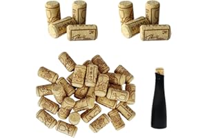 Gotetiso 50 Pezzi Tappi Sughero Tappi in Sugheros Naturale Tappi di Sughero per Bottiglie di Vino Tappi di Bottiglia in Sughero Tappi di Vino in Legno per Artigianato Fai Da De Hobby Decorazione