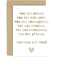 Encouragement Cards For Women - You Are Strong You Got This - Get Well Soon Sympathy Gifts - Feel Better Cards For Friends - Surgery Recovery Gift for Her - Divorce Card for Friend