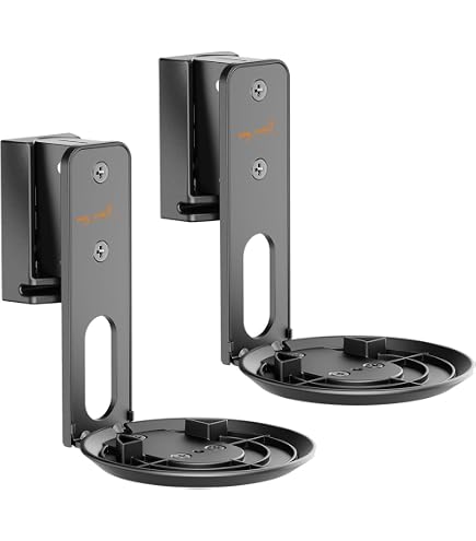 My Wall Lot 2 Supports Muraux Sonos Era 100 & Era 300 – Inclinable ±30°, Rotatif 60°, Guide-Câbles Intégré