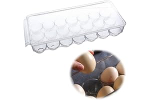 Eabdice Portauova per 21 uova, Portauova In Plastica Impilabile, Contenitore per 21 Uova con Coperchio e Manico, Porta Uova per Frigorifero, Contenitore per Uova e Vassoio per Uova