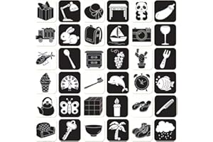 REQAG 18 stron dla dzieci białe czarne zabawki dla dzieci 0-3 miesięcy karty kontrast książka dla niemowląt karty flash wizualne dla dzieci