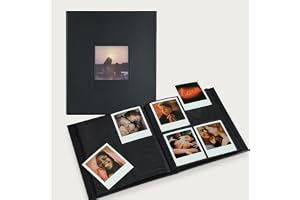 Polaroid fotoalbum – svart – stort fotoalbum för Polaroid i-Type, 600 och SX-70 omedelbara foton, kapacitet 160 foton (6368)