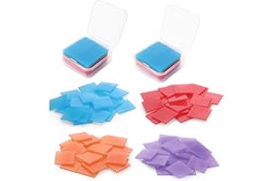 Cobee 80 Pcs Diamant Peinture Colle Argile, DIY Diamant Cire avec Boîte Organisateur Point de Croix Forage Boue Coloré Argile Cire pour Fournitures accessoires Stylos à Colle en Argile Outil,2cm*2cm