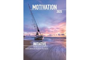 Motivation 2025: Wandkalender für Erfolg und Produktivität mit motivierenden Sprüchen. DIN A3