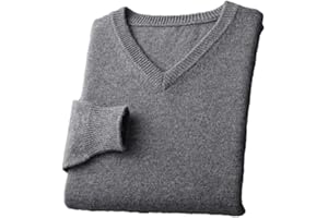 Vogrtcc Herren-Pullover Aus Kaschmir Mit V-Ausschnitt, Business-Casual-Strickpullover