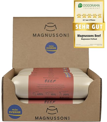 MAGNUSSONs Grain Free (1 x 14 kg) - graanvrij hondenvoer voor volwassen honden van alle rassen - volledig voer - hoog aandeel vers vlees, ovengebakken