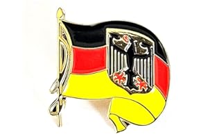 HEGIBAER Wehende Deutschland Flagge - Waving Germany Flag Badge - Edel Fahne Pin Anstecker 0233