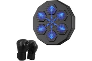 YOPYUENN Musik Boxmaschine mit Adult Gloves, Heimwandhalterung Boxtrainingsgeräte Mit Bluetooth Verbindung, Dekompression Boxen Ziel Workout Maschine Mit LED Lichteffekt Boxautomat
